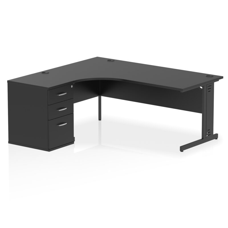 Surge 1800mm Cable Managed Left Crescent Desk Workstation - Image 37
