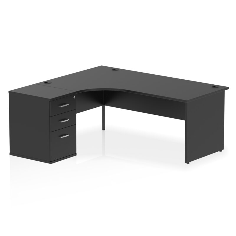 Surge Panel End Crescent Desk Workstation - Image 55