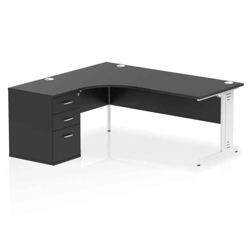 Surge 1800mm Cable Managed Left Crescent Desk Workstation - Image 39