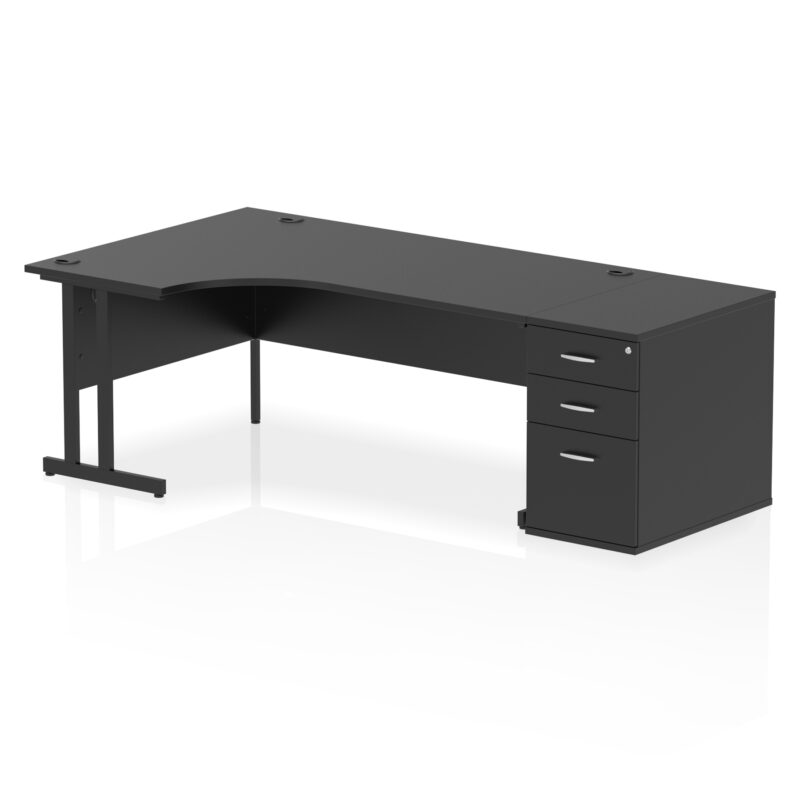 Surge 1800mm Cantilever Left Crescent Desk Workstation - Image 40