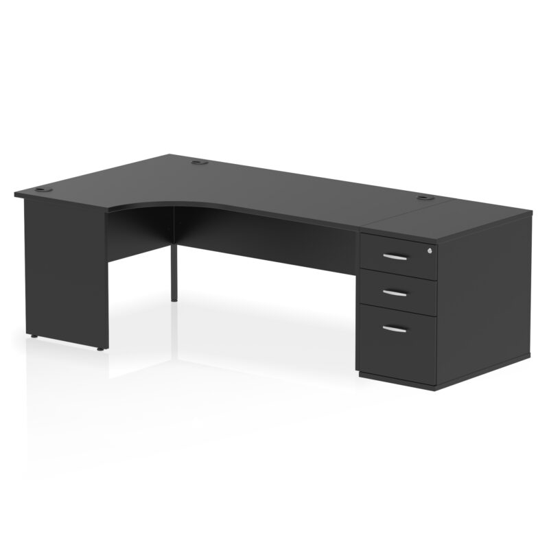 Surge Panel End Crescent Desk Workstation - Image 56