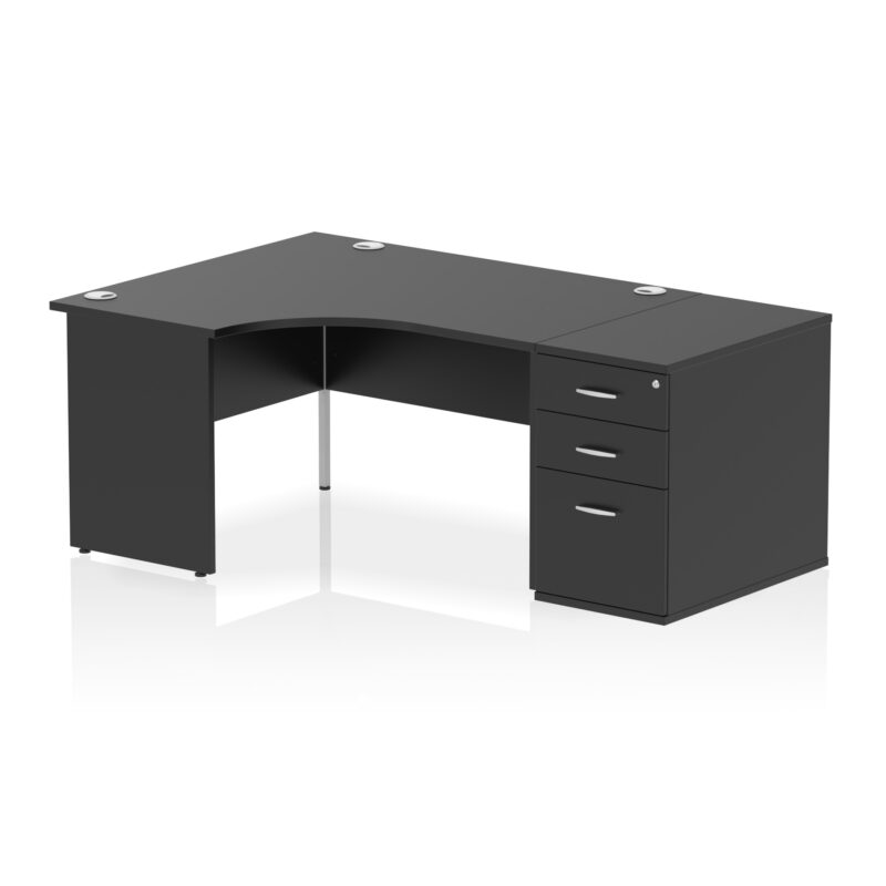 Surge Panel End Crescent Desk Workstation - Image 62