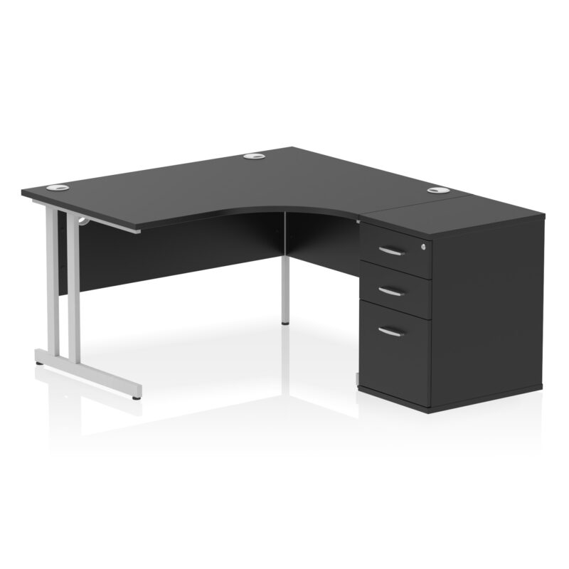 Surge 1400mm Cantilever Right Crescent Desk Workstation - Image 38