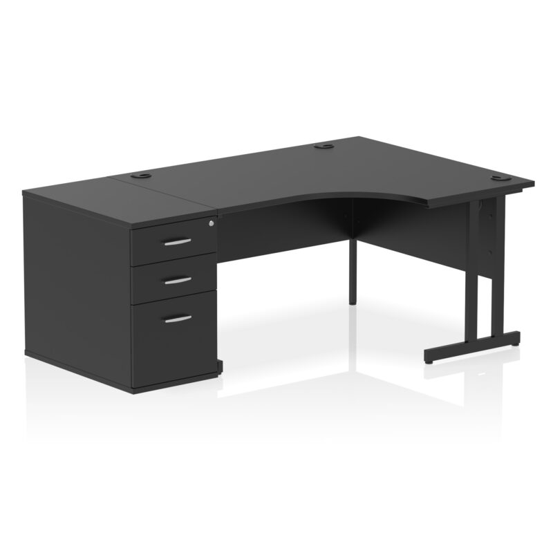 Surge 1400mm Cantilever Right Crescent Desk Workstation - Image 40