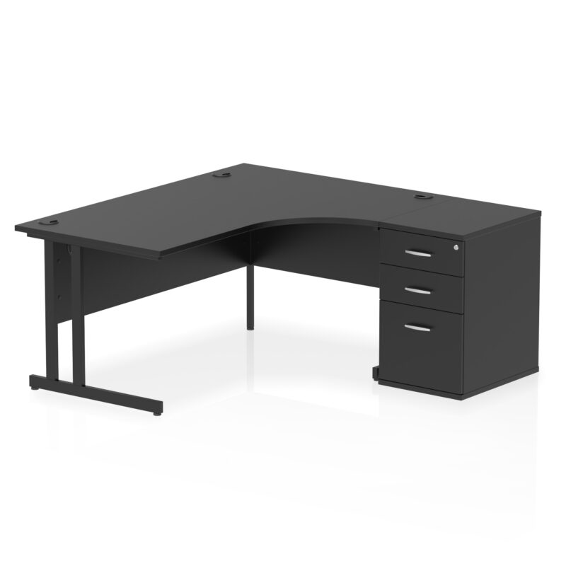Surge 1600mm Cantilever Right Crescent Desk Workstation - Image 37