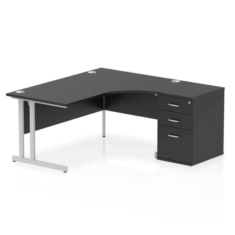Surge 1600mm Cantilever Right Crescent Desk Workstation - Image 38