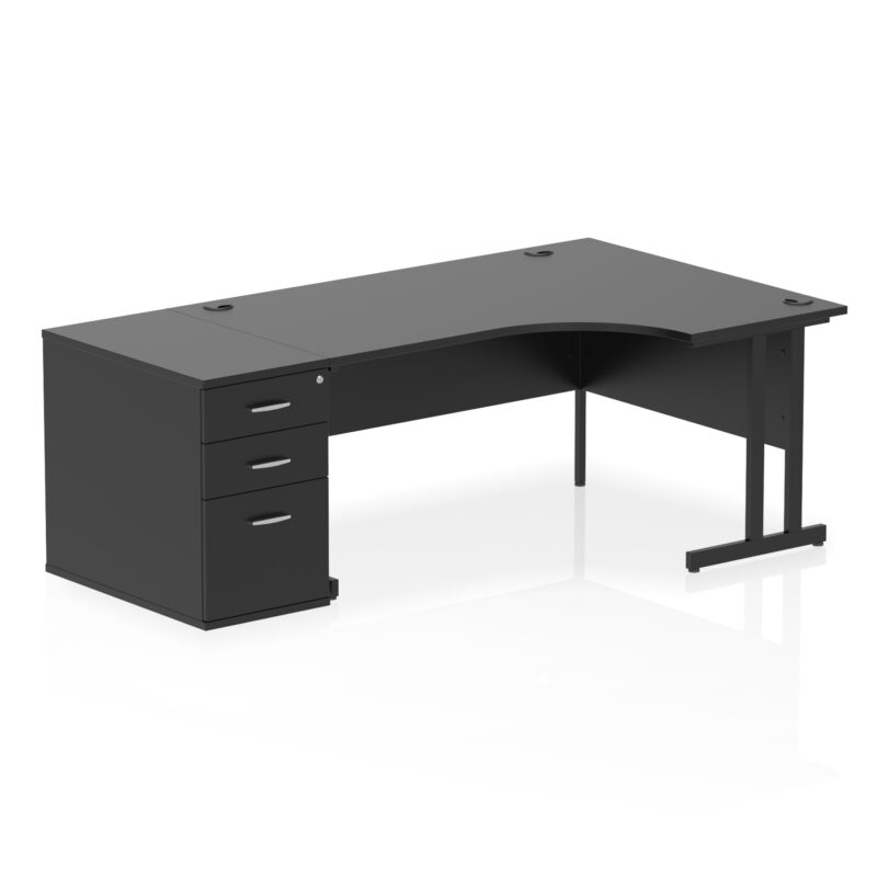 Surge 1600mm Cantilever Right Crescent Desk Workstation - Image 40