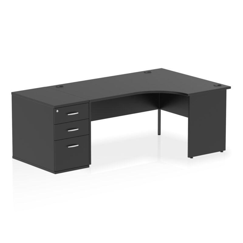 Surge Panel End Crescent Desk Workstation - Image 58