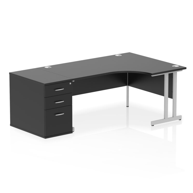 Surge 1600mm Cantilever Right Crescent Desk Workstation - Image 41