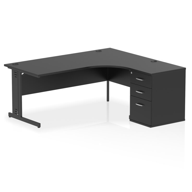 Surge 1800mm Cable Managed Right Crescent Desk Workstation - Image 37