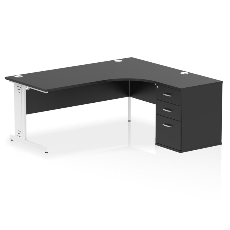 Surge 1800mm Cable Managed Right Crescent Desk Workstation - Image 39