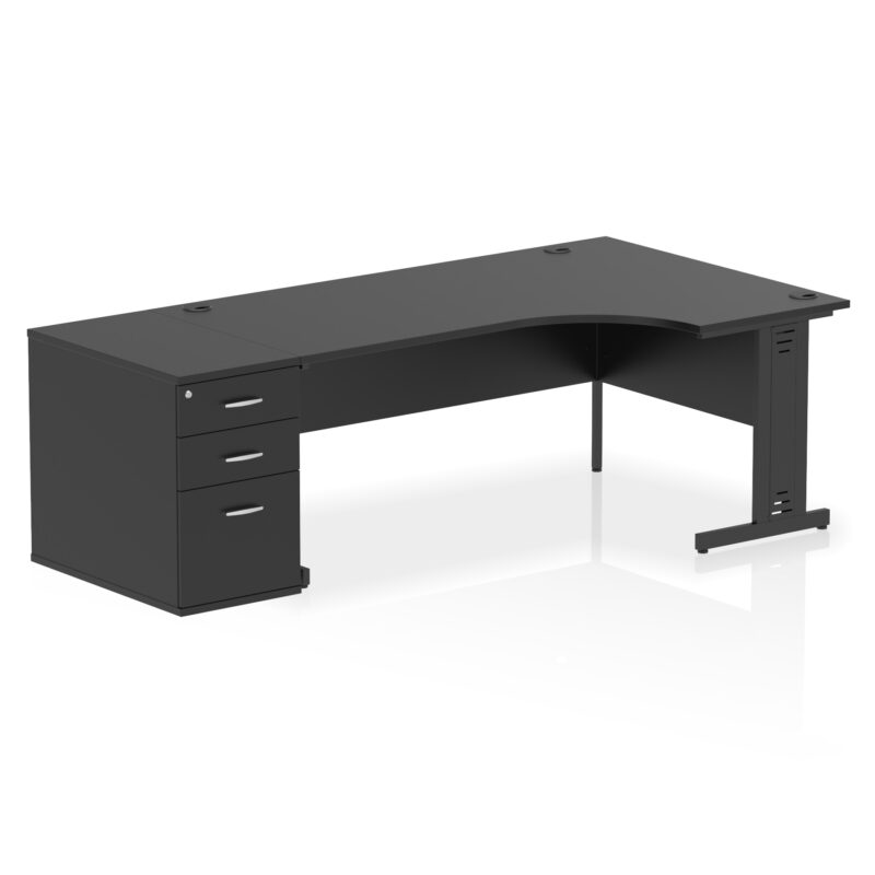 Surge 1800mm Cable Managed Right Crescent Desk Workstation - Image 40