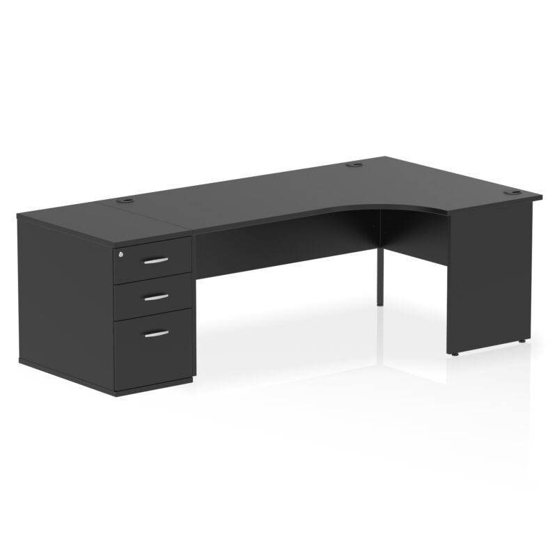 Surge Panel End Crescent Desk Workstation - Image 60