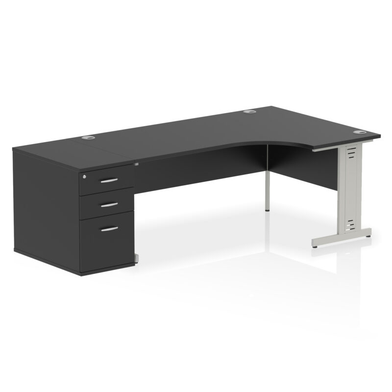 Surge 1800mm Cable Managed Right Crescent Desk Workstation - Image 41