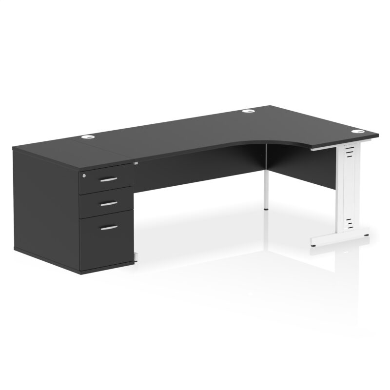 Surge 1800mm Cable Managed Right Crescent Desk Workstation - Image 42