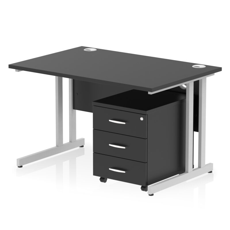 Surge 1200mm Cantilever Straight Desk With Mobile Pedestal - Image 40
