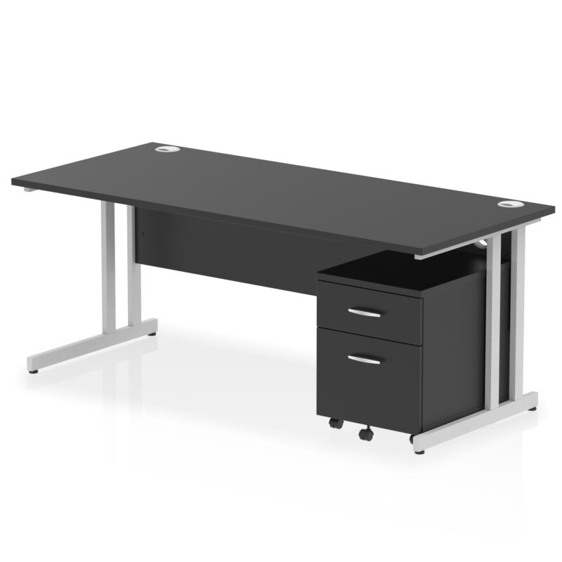 Surge 1800mm Cantilever Straight Desk With Mobile Pedestal - Image 39
