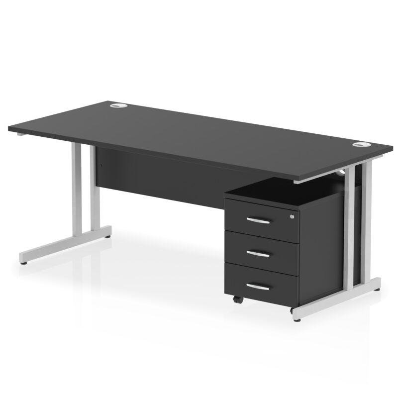 Surge 1800mm Cantilever Straight Desk With Mobile Pedestal - Image 40