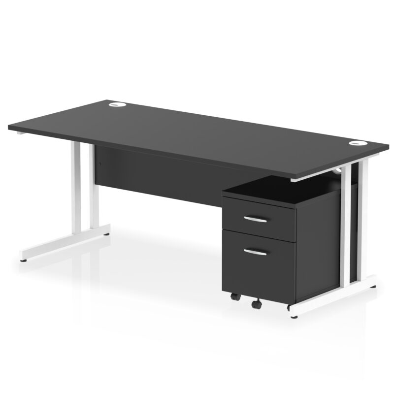 Surge 1800mm Cantilever Straight Desk With Mobile Pedestal - Image 41