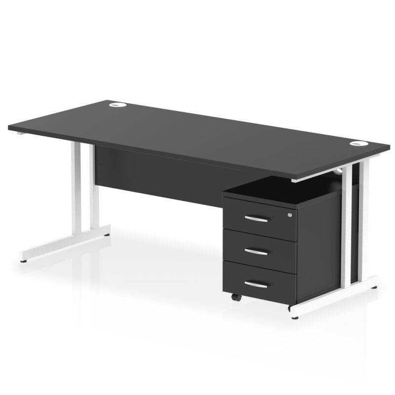 Surge 1800mm Cantilever Straight Desk With Mobile Pedestal - Image 42