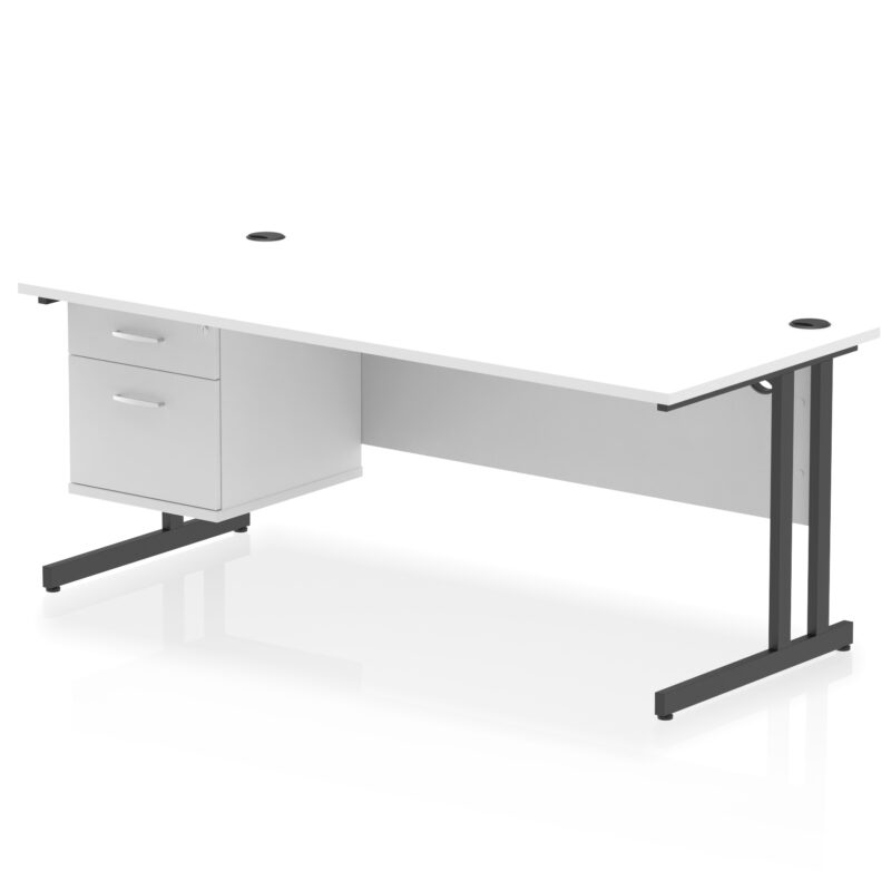 Surge 1800mm Cantilever Straight Desk With Single Fixed Pedestal - Image 52