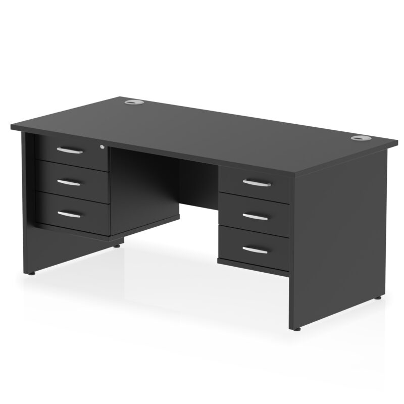 Surge 1600mm Panel End Straight Desk With Two Fixed Pedestal - Image 37