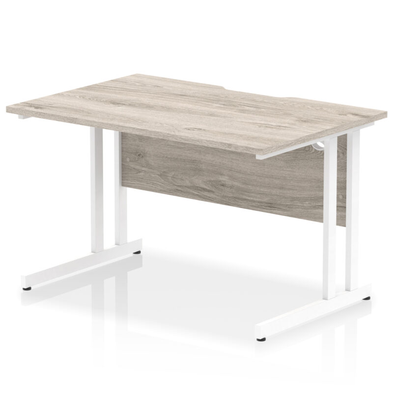 Surge Scalloped Edge 1200mm Straight Desk Cantilever Leg - Image 7