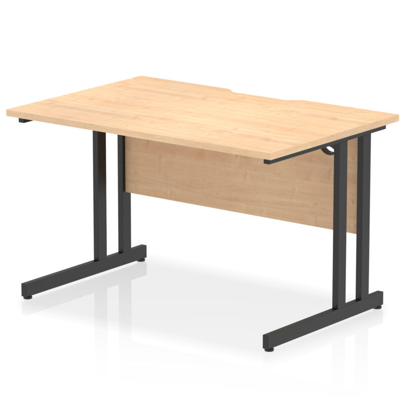 Surge Scalloped Edge 1200mm Straight Desk Cantilever Leg - Image 8