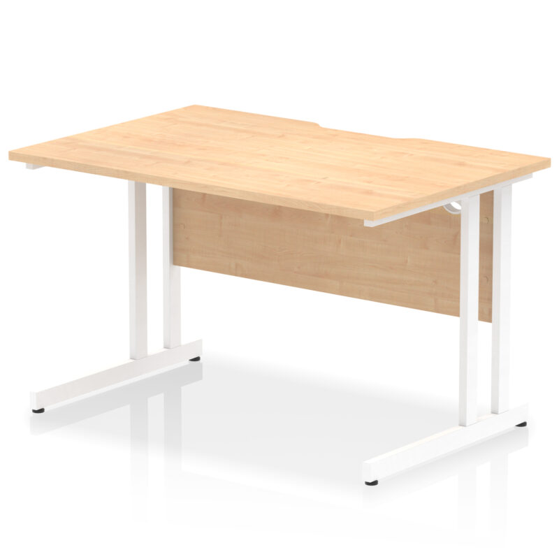 Surge Scalloped Edge 1200mm Straight Desk Cantilever Leg - Image 10