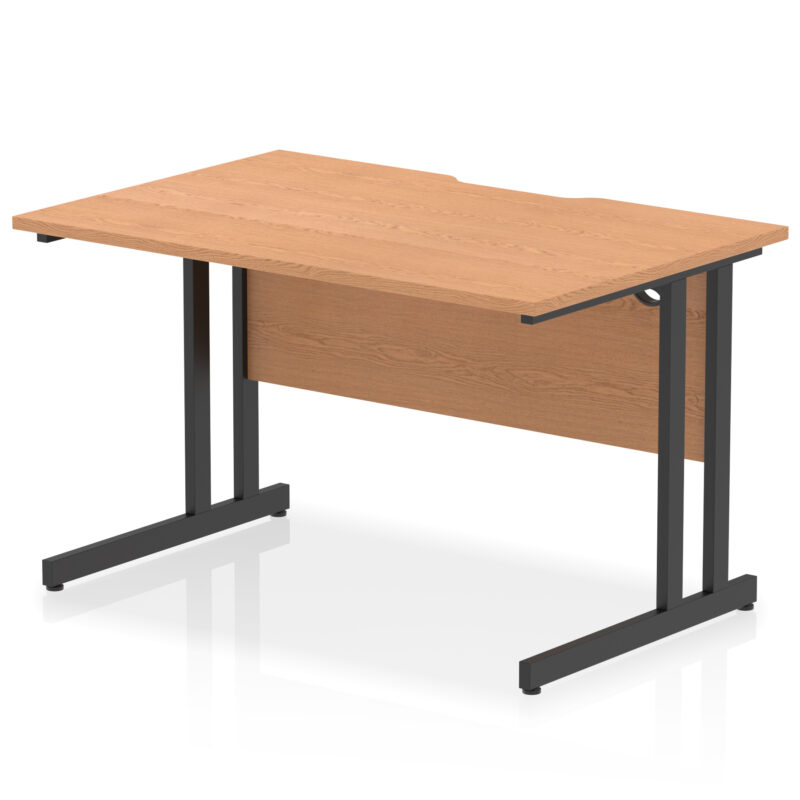 Surge Scalloped Edge 1200mm Straight Desk Cantilever Leg - Image 11