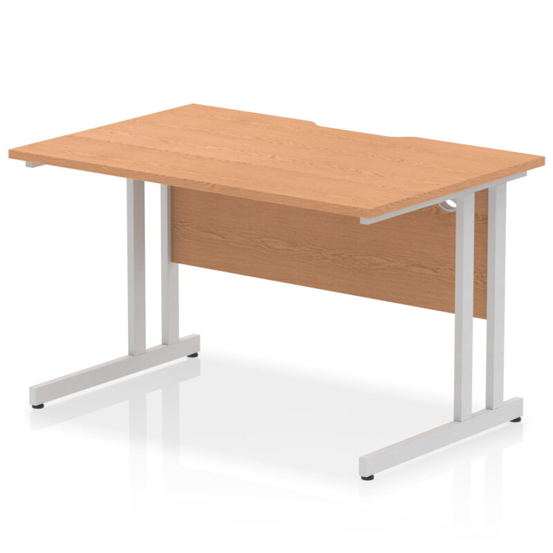 Surge Scalloped Edge 1200mm Straight Desk Cantilever Leg - Image 12