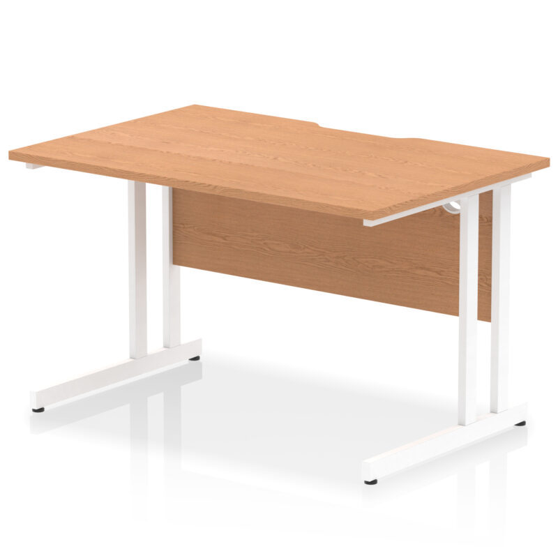 Surge Scalloped Edge 1200mm Straight Desk Cantilever Leg - Image 13