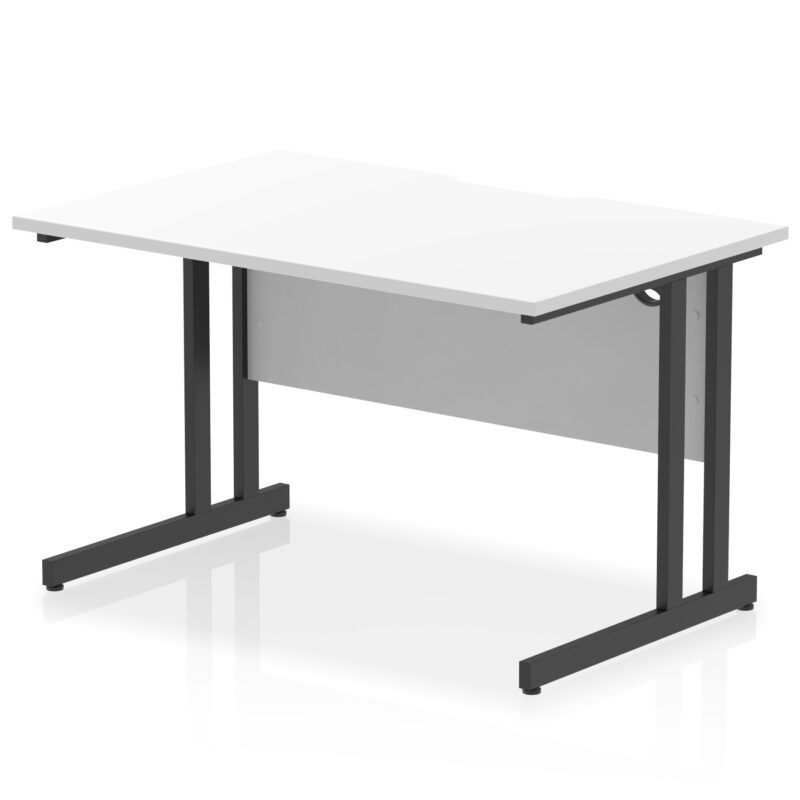 Surge Scalloped Edge 1200mm Straight Desk Cantilever Leg - Image 17