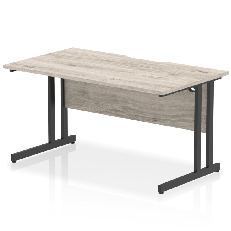 Surge Scalloped Edge 1400mm Straight Desk Cantilever Leg - Image 5