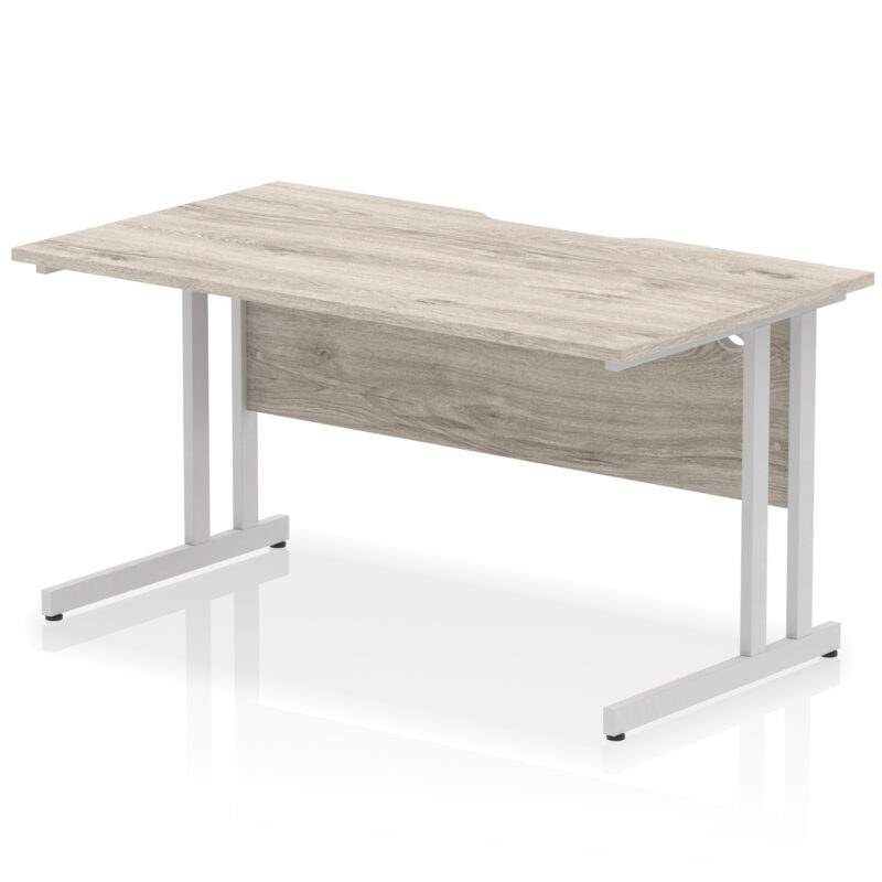 Surge Scalloped Edge 1400mm Straight Desk Cantilever Leg - Image 6