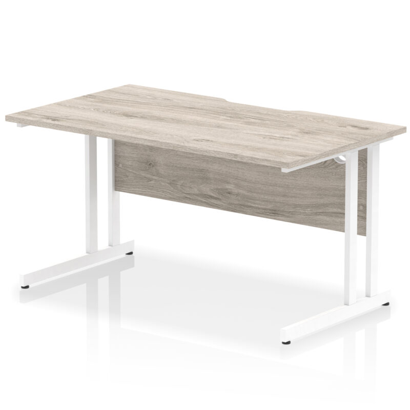 Surge Scalloped Edge 1400mm Straight Desk Cantilever Leg - Image 7