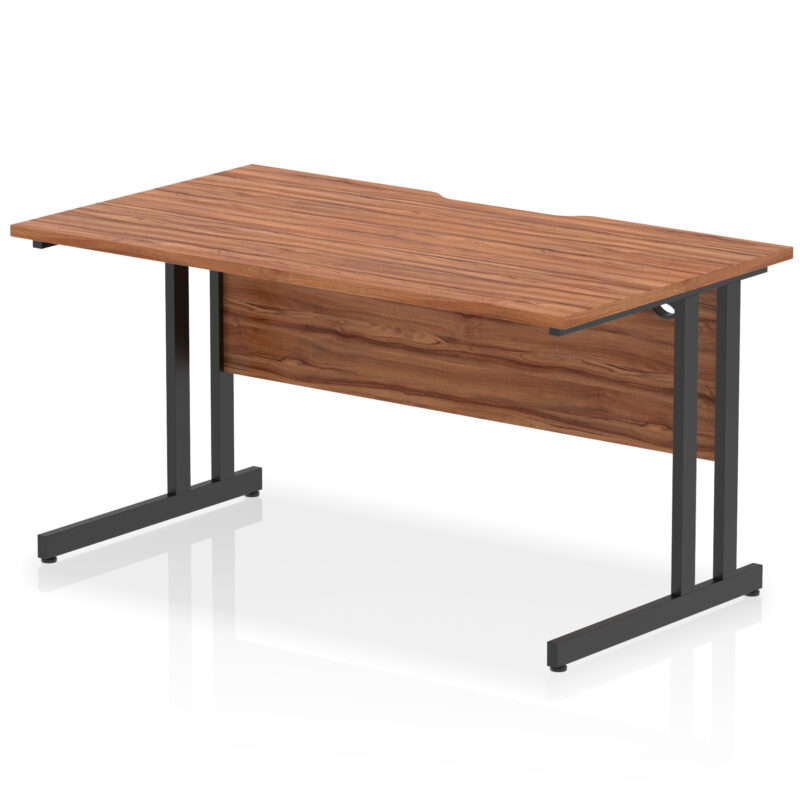 Surge Scalloped Edge 1400mm Straight Desk Cantilever Leg - Image 14