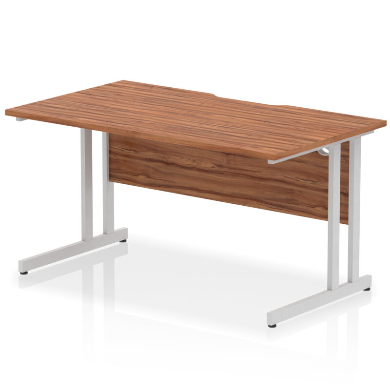Surge Scalloped Edge 1400mm Straight Desk Cantilever Leg - Image 15