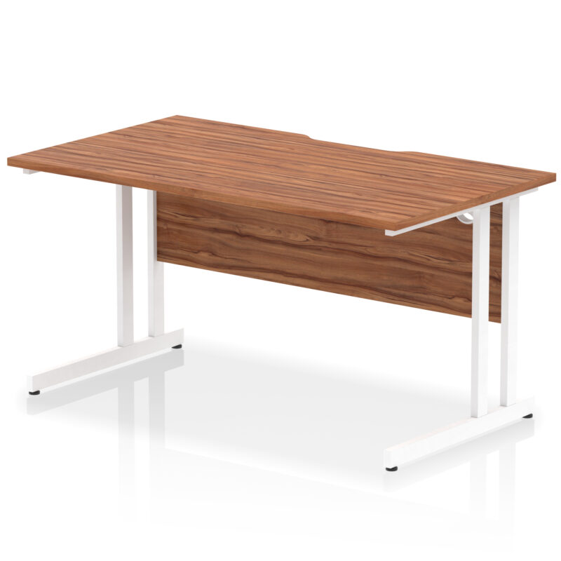 Surge Scalloped Edge 1400mm Straight Desk Cantilever Leg - Image 16