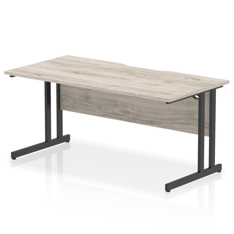 Surge Scalloped Edge 1600mm Straight Desk Cantilever Leg - Image 5