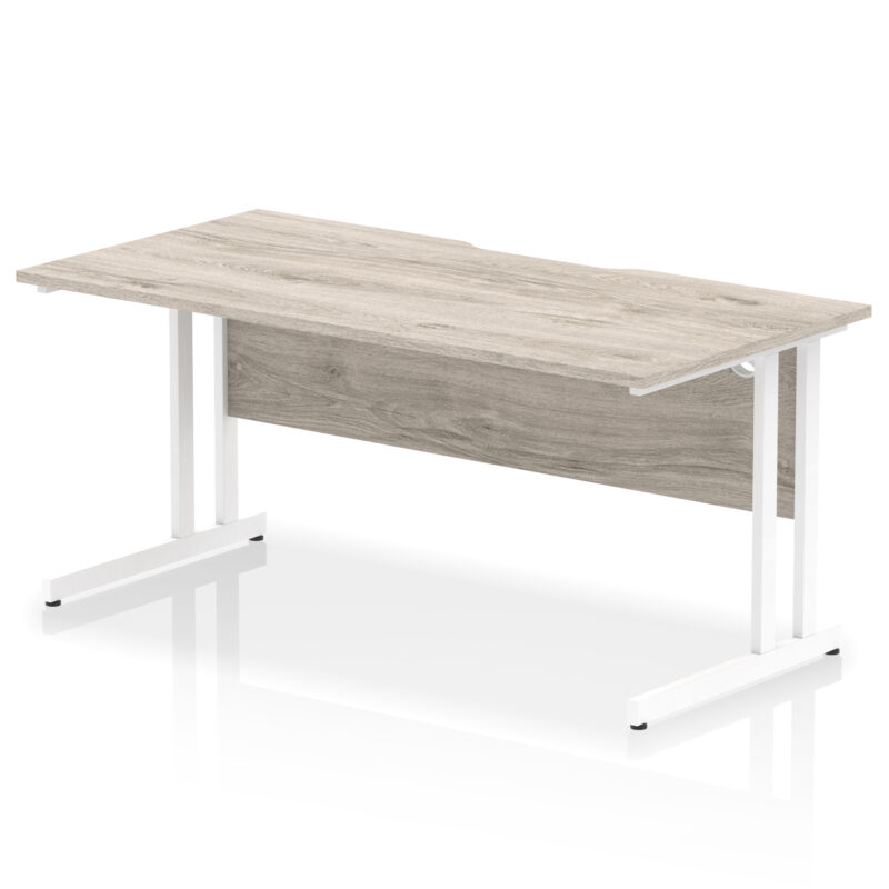 Surge Scalloped Edge 1600mm Straight Desk Cantilever Leg - Image 7
