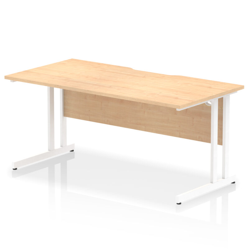Surge Scalloped Edge 1600mm Straight Desk Cantilever Leg - Image 10
