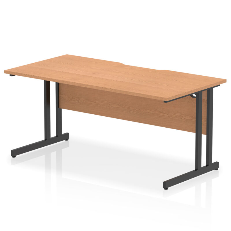 Surge Scalloped Edge 1600mm Straight Desk Cantilever Leg - Image 11
