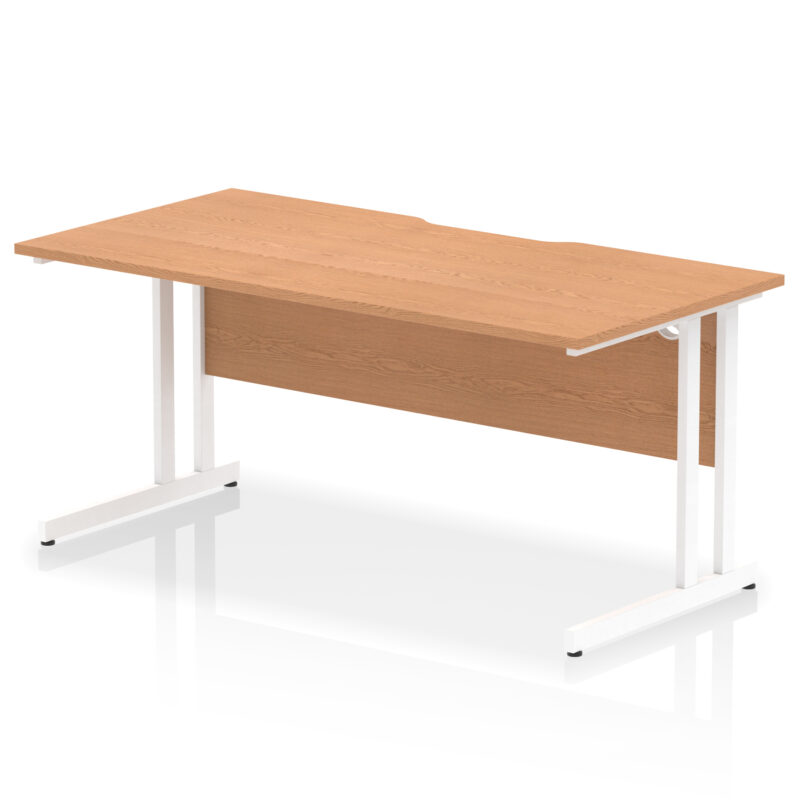 Surge Scalloped Edge 1600mm Straight Desk Cantilever Leg - Image 13