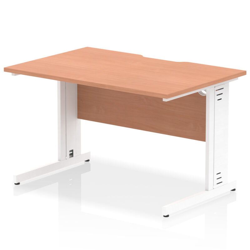 Surge Scalloped Edge 1200mm Straight Desk Cable Managed Leg - Image 4