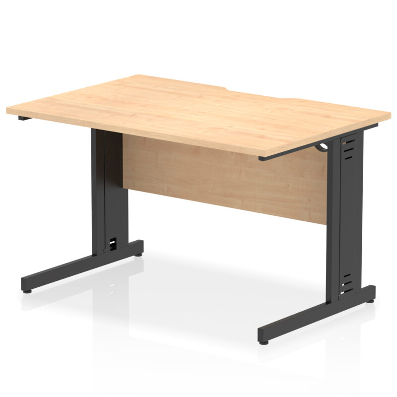 Surge Scalloped Edge 1200mm Straight Desk Cable Managed Leg - Image 8