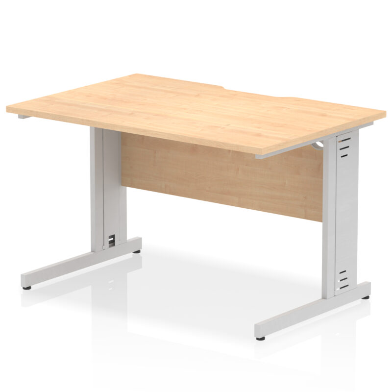 Surge Scalloped Edge 1200mm Straight Desk Cable Managed Leg - Image 9
