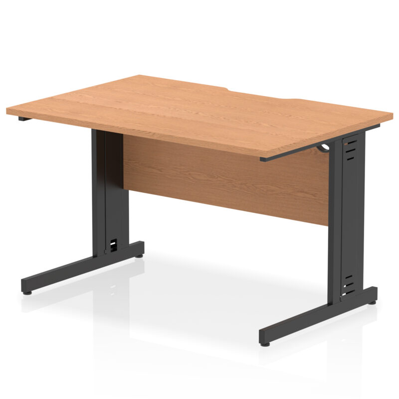 Surge Scalloped Edge 1200mm Straight Desk Cable Managed Leg - Image 11