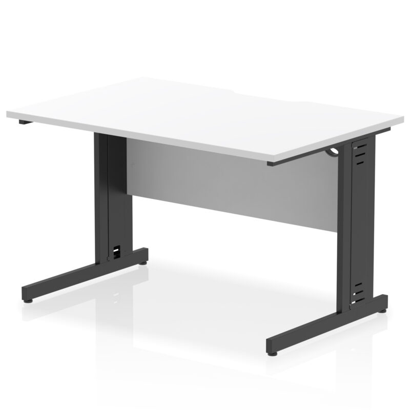 Surge Scalloped Edge 1200mm Straight Desk Cable Managed Leg - Image 17