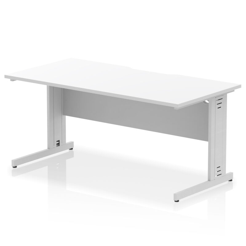 Surge Scalloped Edge 1600mm Straight Desk Cable Managed Leg - Image 18